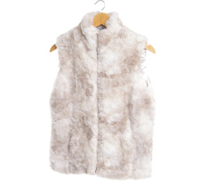 Red Herring Cream Faux Fur Vest