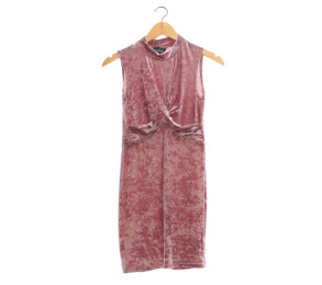 Topshop Dusty Pink Velvet Mini Dress