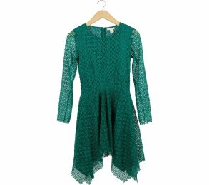 H&M Green Asymetric Mini Dress