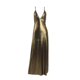 American Apparel Gold Long Dress