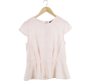 H&M Pink Peplum Blouse
