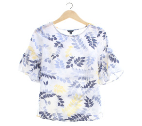 Nautica White Leaf Blouse