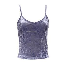 Bershka Silver Velvet Sleeveless