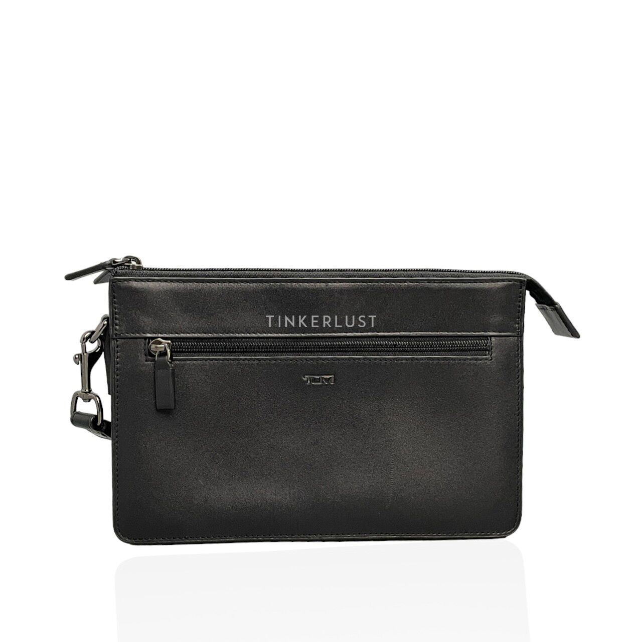 tas clutch Tumi Nassau Black Double Zip Clutch Tinkerlust