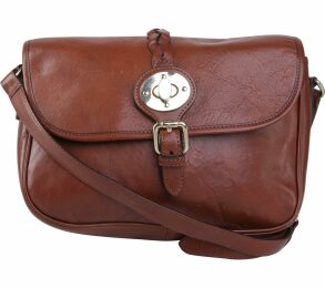 Massimo Dutti Brown Leather Sling Bag