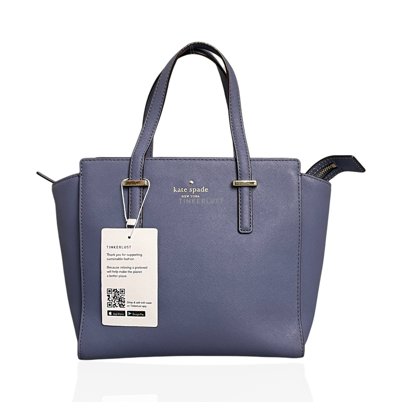 tas satchel Kate Spade Cedar Street Hayden Blue Satchel Tinkerlust