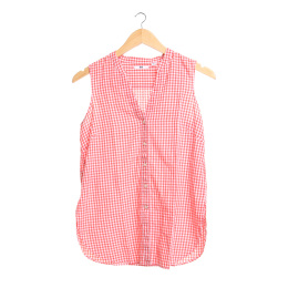 Uniqlo Red Plaid Sleeveless