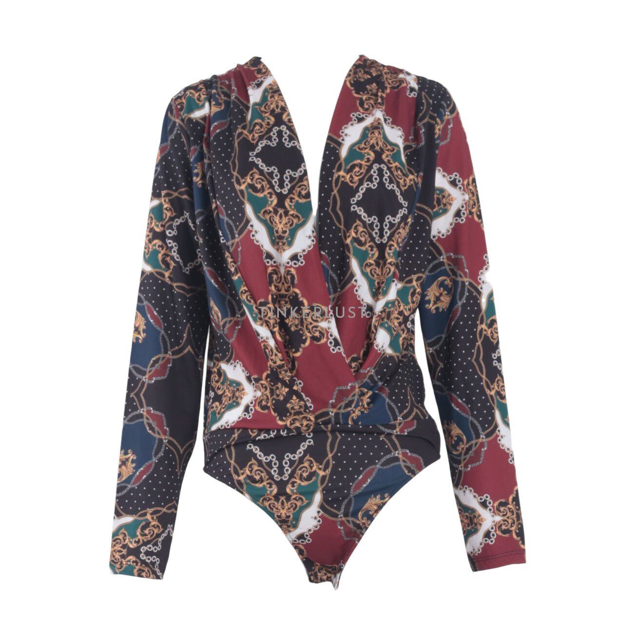 pakaian atasan blouse Zara Wrap Bodysuit Multi Blouse