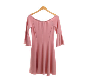 Stradivarius Dusty Pink Off Shoulder Mini Dress