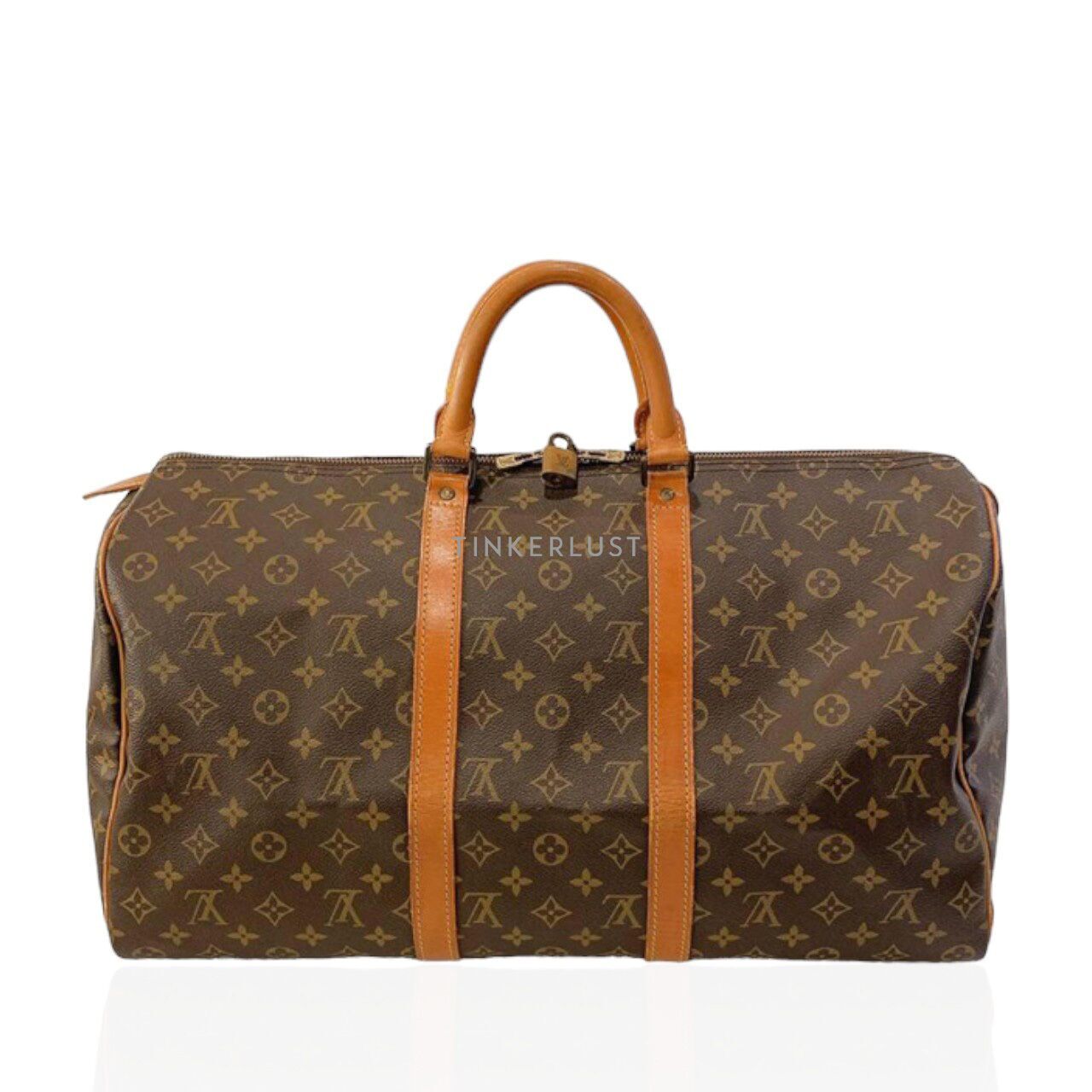 tas luggage and travel Louis Vuitton Keepall 50 Vintage Monogram 1987 Travel Bag Tinkerlust