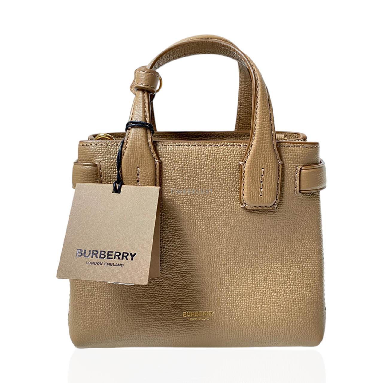 tas satchel Burberry Baby Banner Camel Satchel Tinkerlust