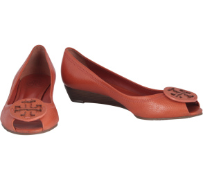 Tory Burch Orange Wedges