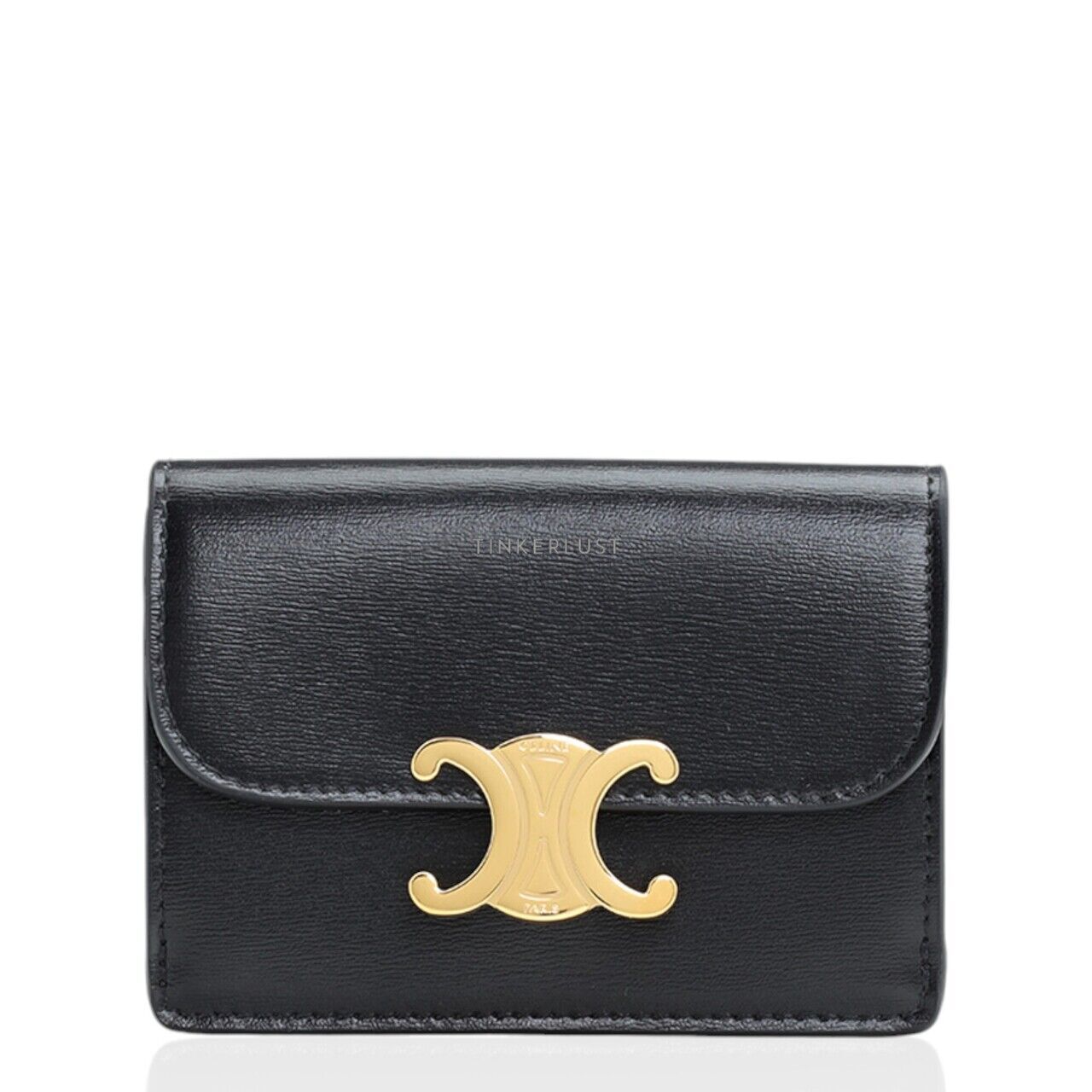 関税込Celine Card Holder with Flap in Shiny Calfskin Black Celine Card Holder with Flap in Shiny Calfskin Black / 100