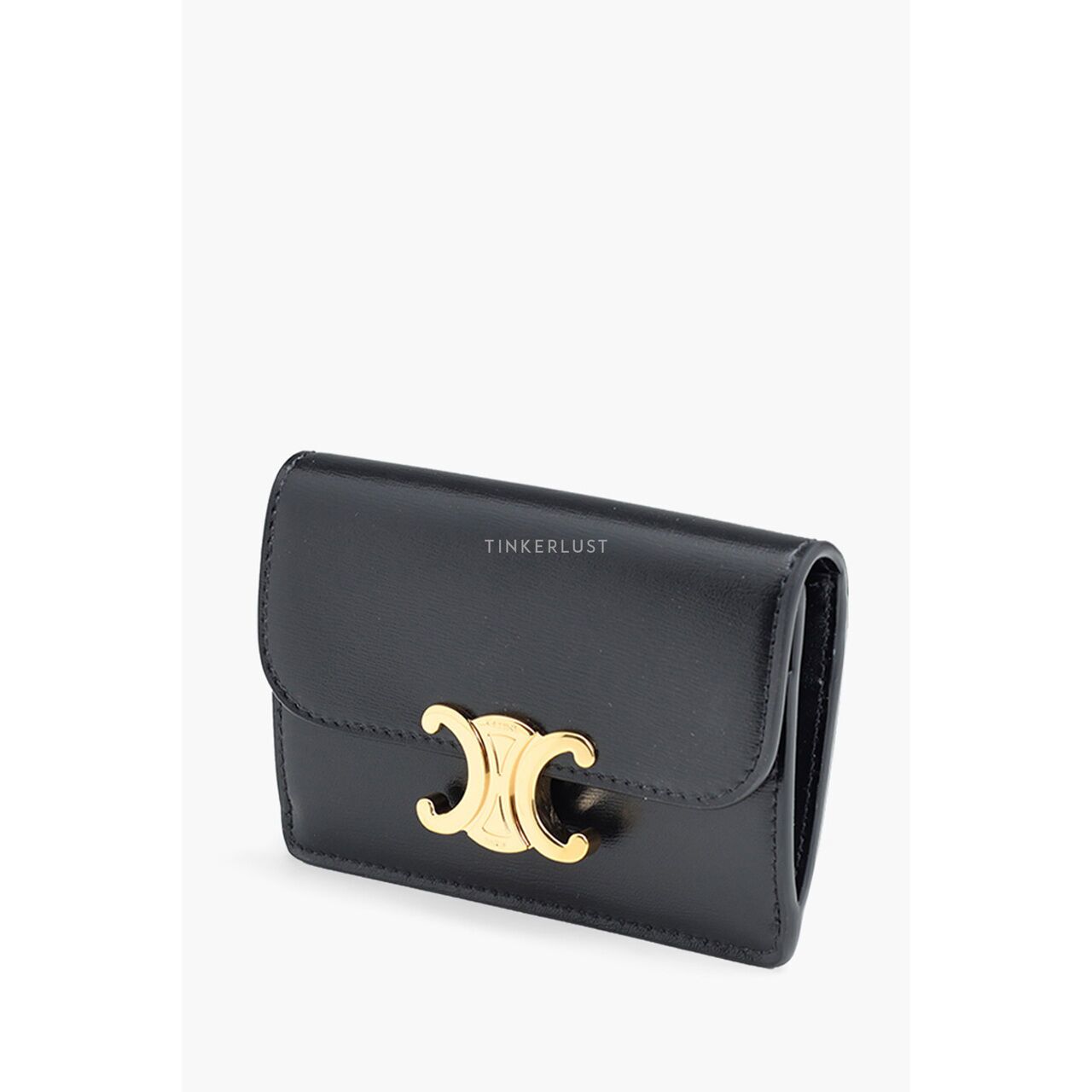 関税込Celine Card Holder with Flap in Shiny Calfskin Black Celine Card Holder with Flap in Shiny Calfskin Black / 100