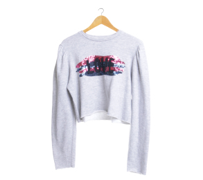 Zara Grey Croped Blouse
