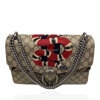 tas shoulder bag Gucci Dionysus Large Snake Embroidered GG Monogram Canvas Shoulder Bag Tinkerlust