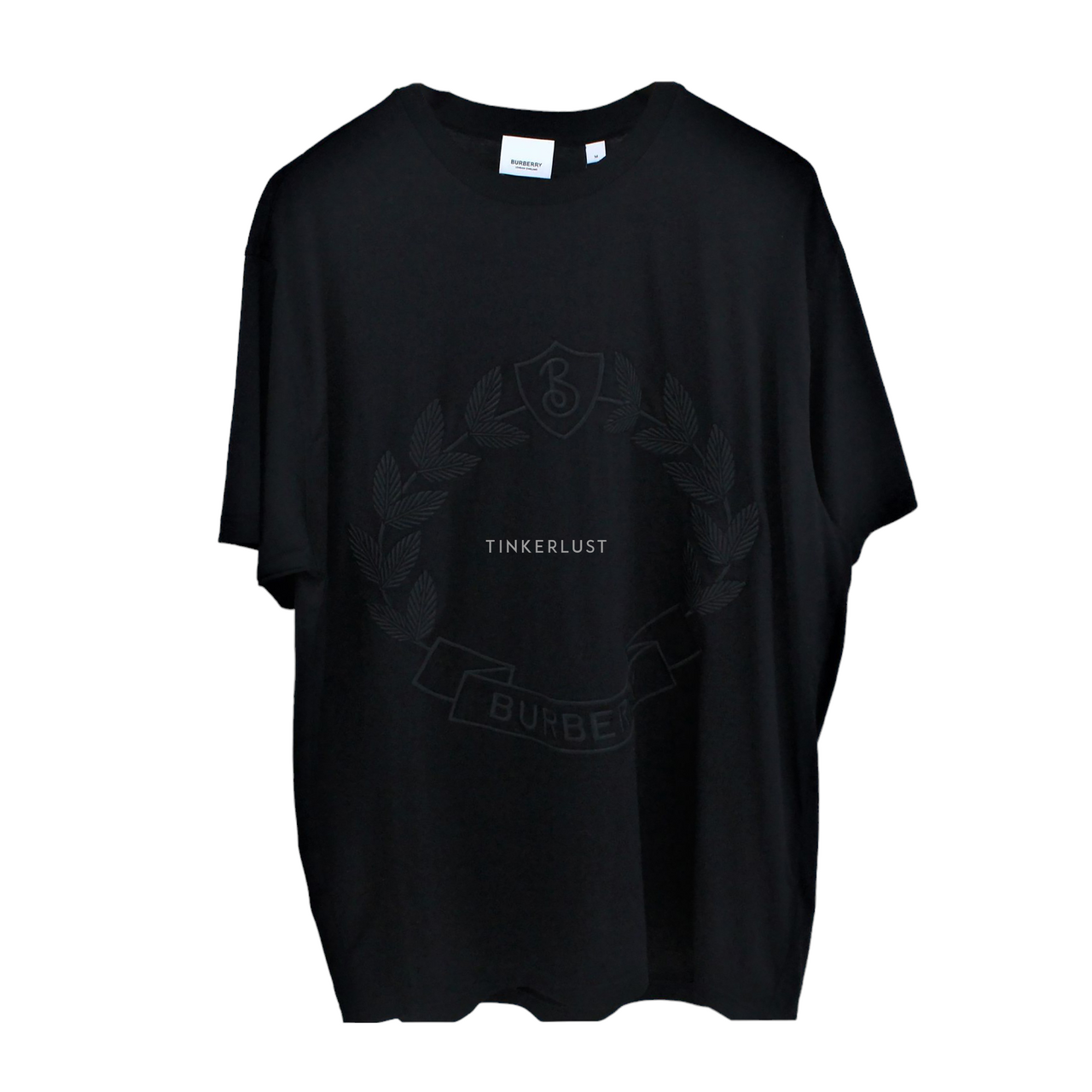 pakaian atasan kaos Burberry Logo Black Tee T Shirt Tinkerlust