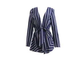 Pomelo Navy & White Striped Outerwear