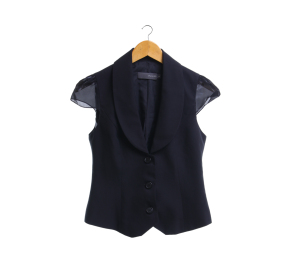 Invio Black Cap Short Sleeve Blazer