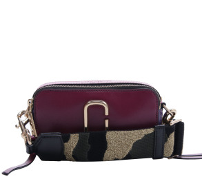 Marc Jacobs Magenta and Dark Purple Saffiano Sling Bag