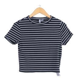 H&M Black & White Stripes Ribbed T-Shirt