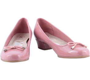 Clarks Pink Bow Detail Kitten Heels