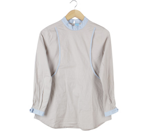 Grey And Light Blue Blouse