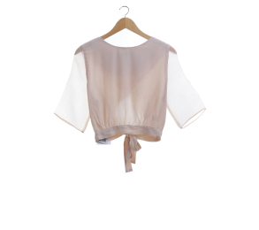 Pomelo Cream Crop Blouse