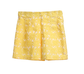 Zara Yellow Floral Short Pants