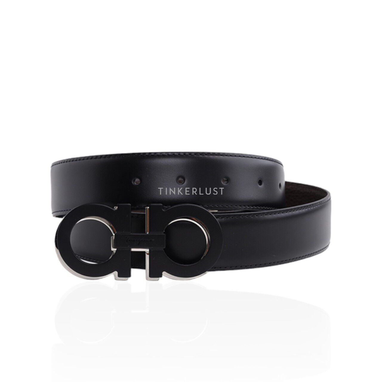 Ferragamo all black belt best sale