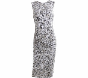 Limited Edition Grey & Black Leopard Midi Dress