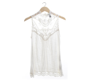 Zara Off White Lace Sleeveless