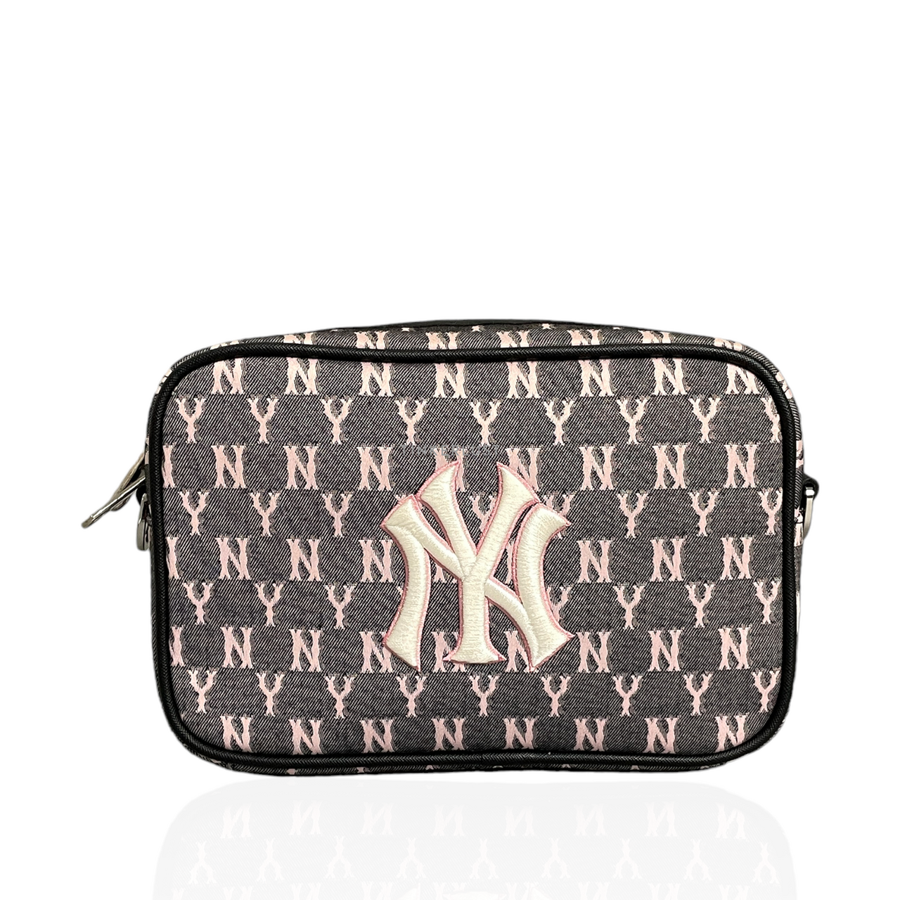 ☆MLB Korea☆ Diamond Monogram Jacquard Tonton Color Block M MLB KOREA] Diamond Monogram Jacquard Mini Cross Bag New York
