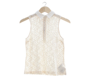 Topshop Cream Lace Sleeveless