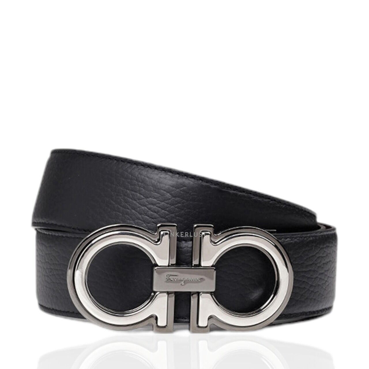 Ferragamo Men's Reversible Double-Gancini Leather Belt