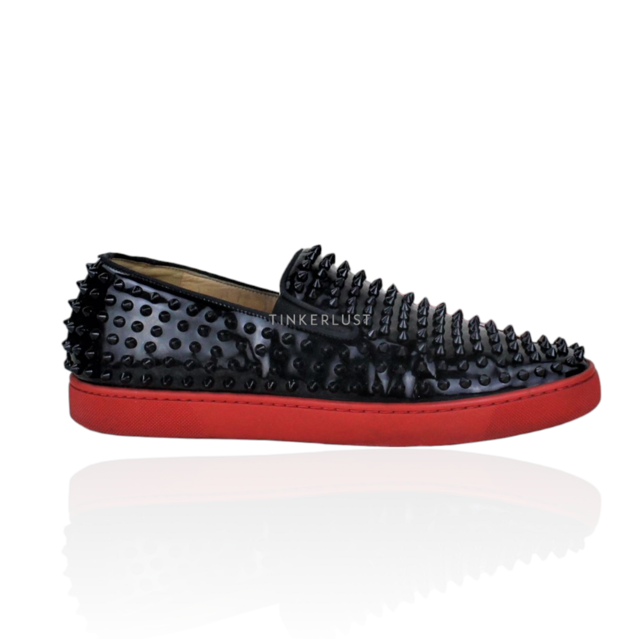 Louboutin black and red best sale