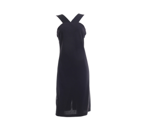 Zara Black Back Slit Midi Dress