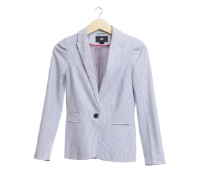 H&M Blue Striped Blazer