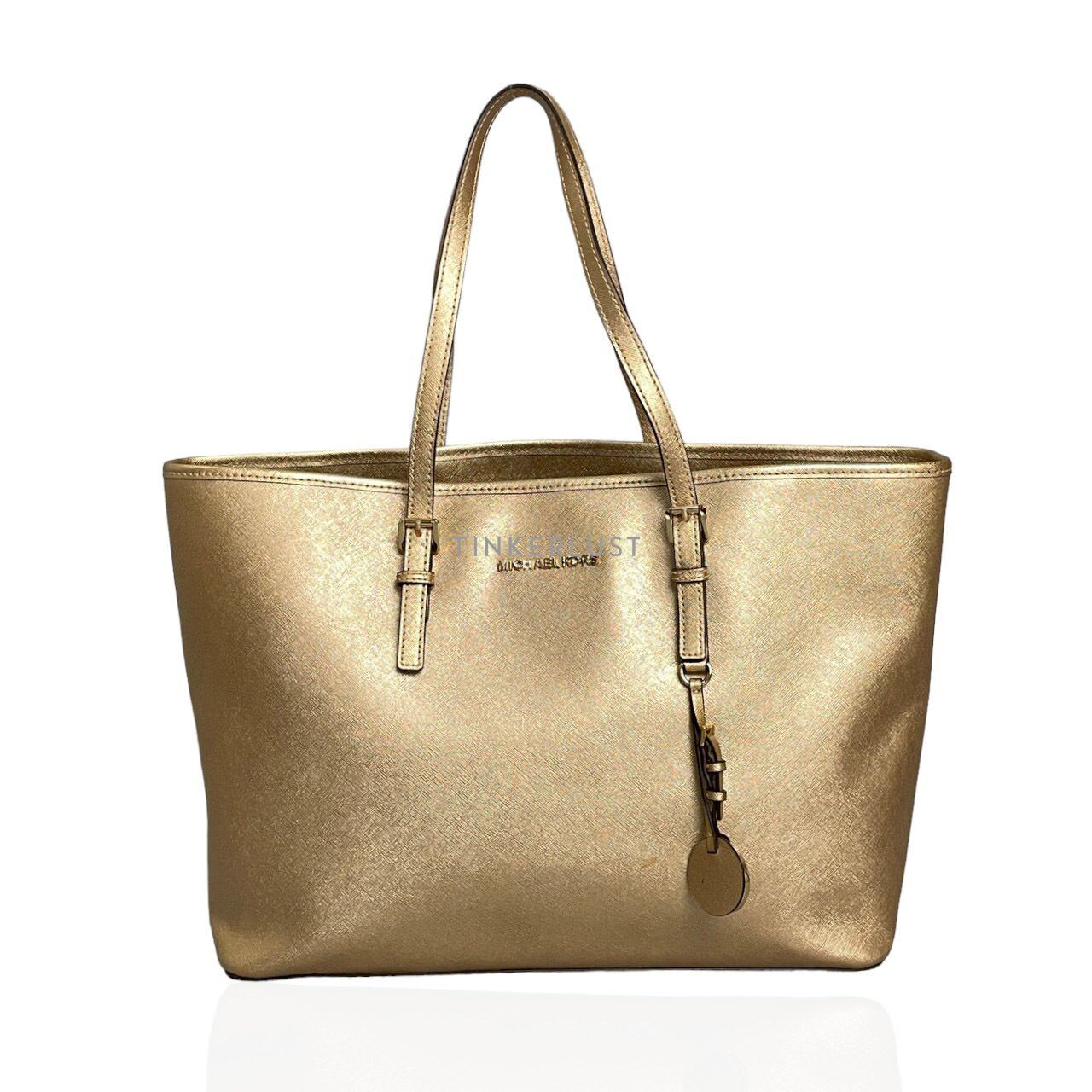 Michael kors 2024 gold tote bag