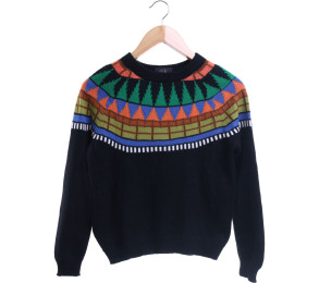 Ask By Asky Febrianti Black pattern Sweater