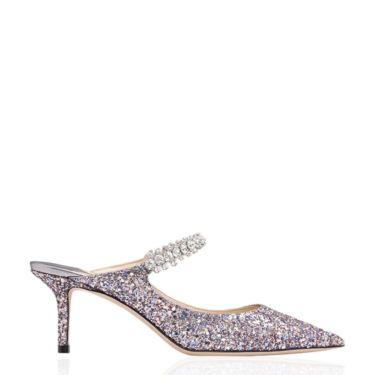JIMMY CHOO シルバー ビジュー付き ハイヒール ラブ 85 | ブライダル ホワイトメッシュ・パンプス | ジミー チュウ