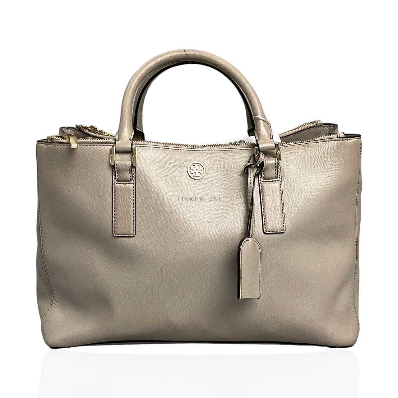 Tory burch robinson double zip online tote