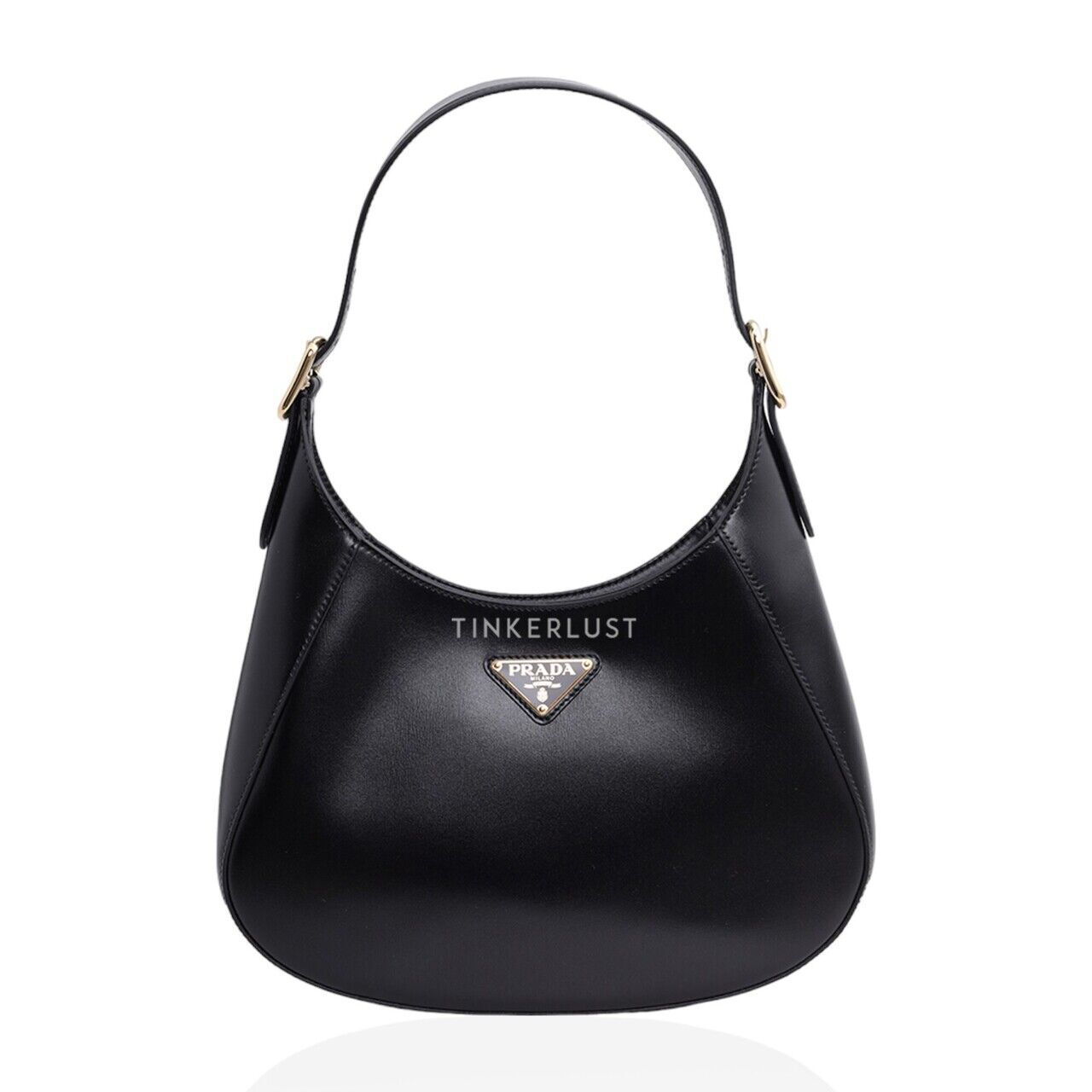 tas shoulder bag Prada Cleo in Black Leather GHW with Adjustable Handle Shoulder Bag Tinkerlust