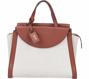 Kate Spade Cream And Brown Saturday Satchel