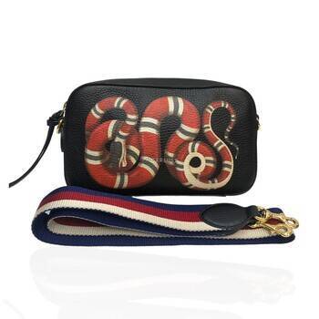 tas sling bag Gucci Camera Bag Snake Leather Black Sling Bag Tinkerlust