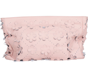 Asos Pink Floral Perforated Clutch