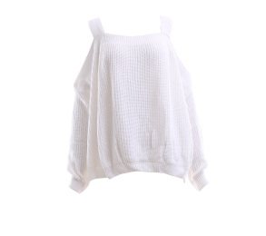 Asos White Off Shoulder Knit Blouse