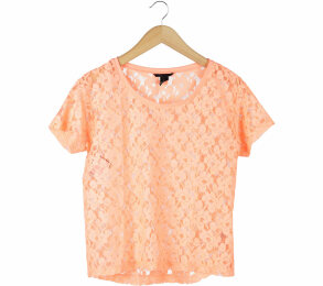 H&M Orange Lace Blouse