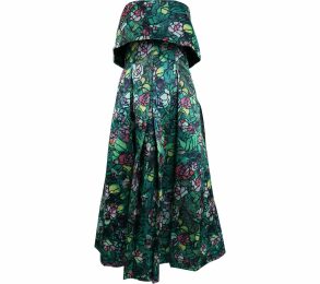 Marufe Green Patterned Tube Midi Dress