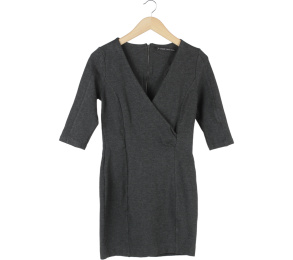 Zara Dark Grey Wrap Mini Dress